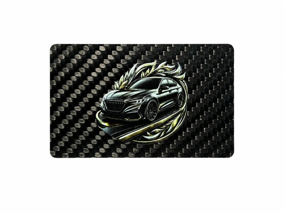 Custom Carbon Fiber NFC Card Manufacturer | Smart Business Cards with QR Code — carbon fiber close-up view 4
