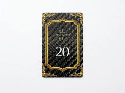 Custom Carbon Fiber Table Numbers – Luxury Wedding & Event Table Signs — carbon fiber product angle 4