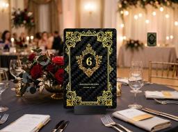 Custom Carbon Fiber Table Numbers – Luxury Wedding & Event Table Signs — carbon fiber product angle 6