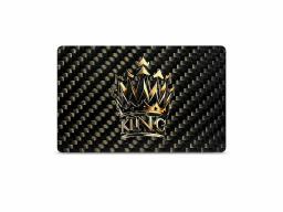 Tarjeta con logo de marca – fibra de carbono premium | grabado láser — carbon fiber product angle 3