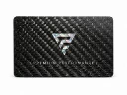 Custom luxury carbon fiber business card with traditional mother-of-pearl inlay — carbon fiber product angle 1