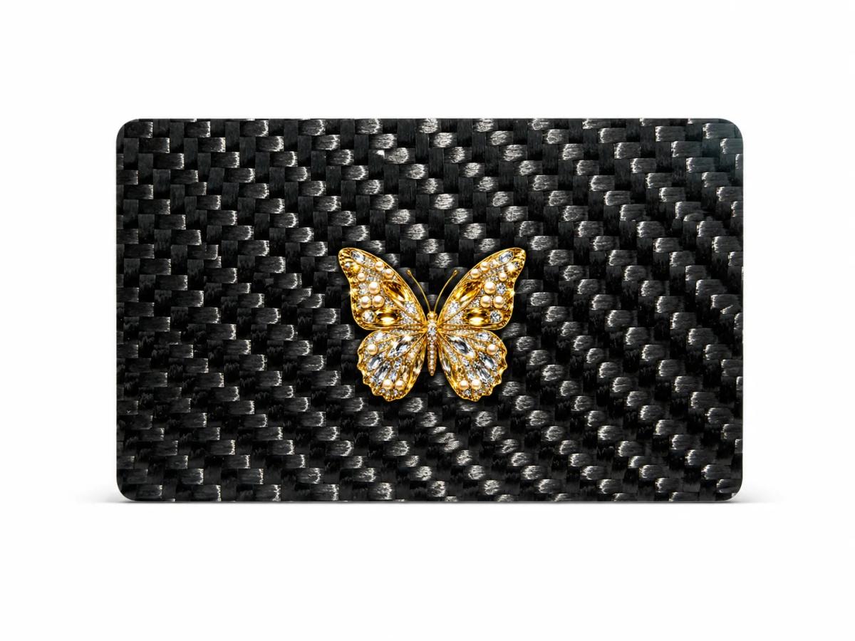 Custom Carbon Fiber Business Cards | Personalized Luxury Cards — carbon fiber close-up view 3