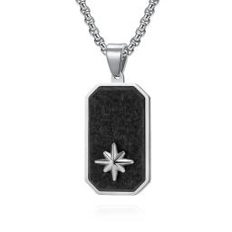 Carbon Fiber Tire Tread Pendant Necklace for Men, Vintage Black Stainless Steel Biker Necklace, Motorcycle Inspired Jewelry Gift for Husband Boyfriend — carbon fiber product angle 5
