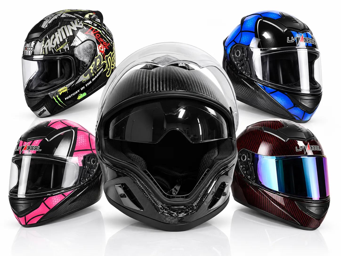 Custom Carbon Fiber Motorcycle Helmets
