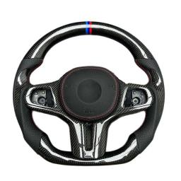 BMW F30 F32 F80 F82 Carbon Fiber Steering Wheel — carbon fiber product angle 4