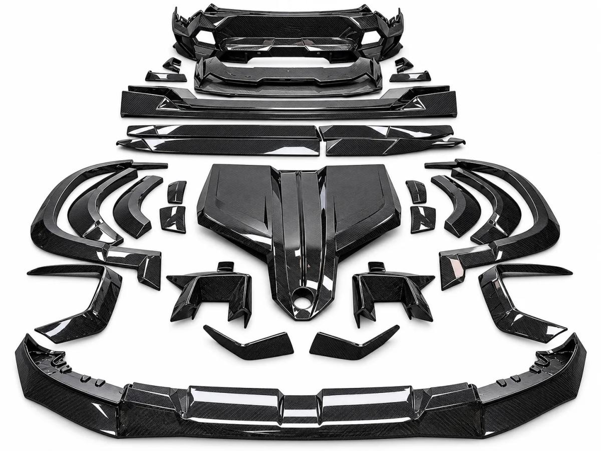 Custom BMW Carbon Fiber Body Parts & Aero Kits BMW Carbon Fiber Hood — carbon fiber close-up view 2