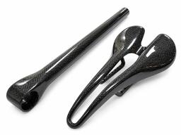 3K Carbon Fiber Bicycle Seatpost & Saddle – Custom Carbon Fiber Bike Components — carbon fiber product angle 1