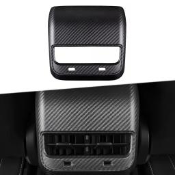 Genuine Dry Carbon Fiber Rear Air Vent Cover for Tesla Model 3 (2019–2022) & Model Y (2020–2022) — carbon fiber product angle 2