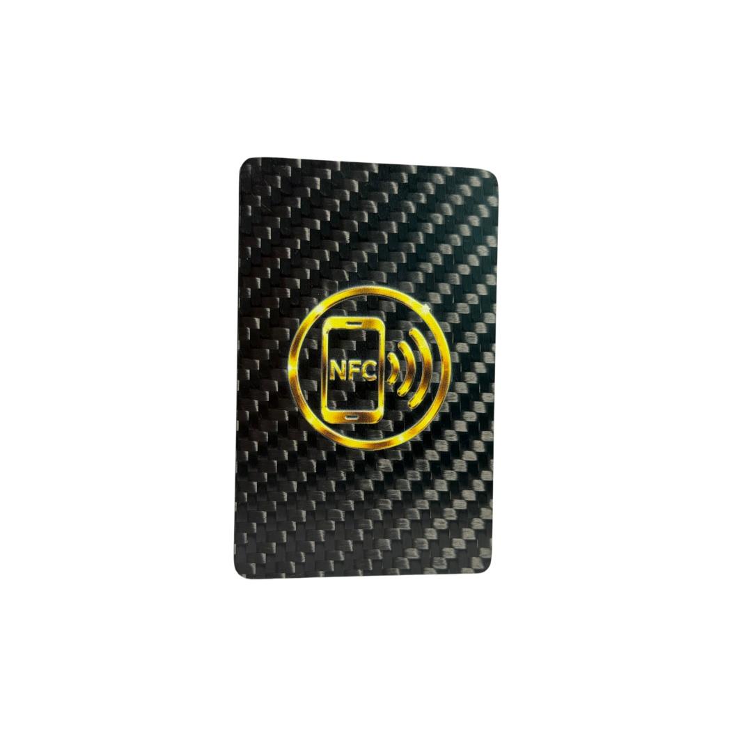 Custom Carbon Fiber NFC Card Manufacturer | Smart Business Cards with QR Code — premium carbon fiber product detail
