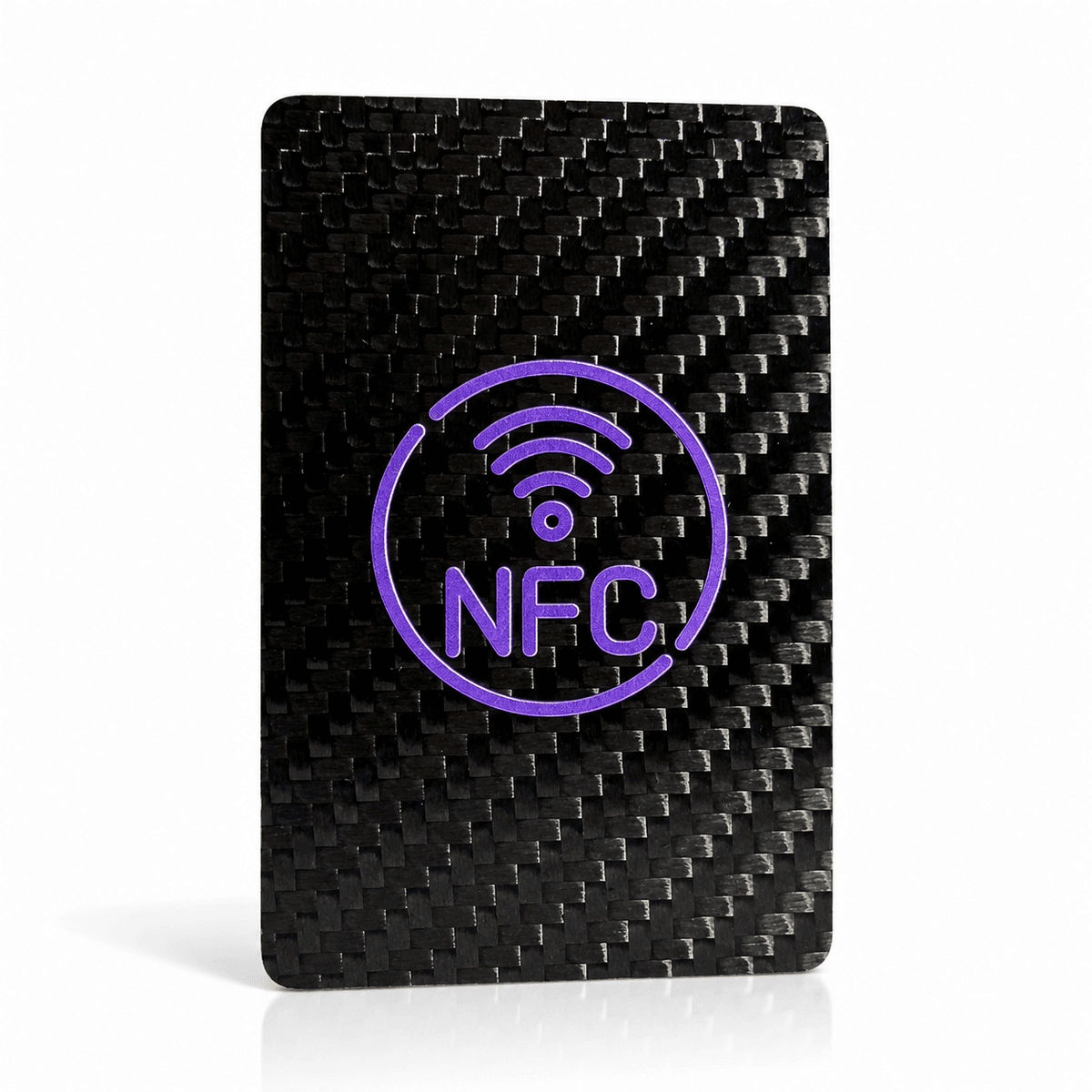 Custom Carbon Fiber NFC Card Manufacturer | Smart Business Cards with QR Code — carbon fiber close-up view 2