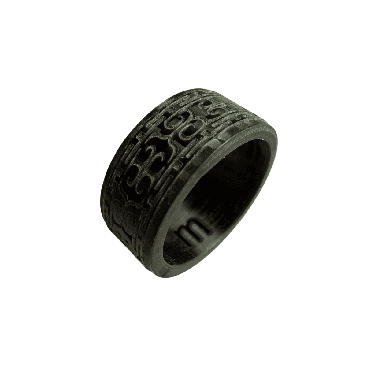 Carbon Fiber CNC Carved Rings | Precision-Crafted Lightweight Jewelry — carbon fiber close-up view 2