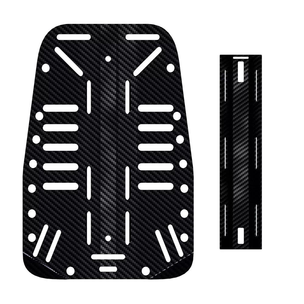Carbon Fiber Diving Backplate – Ultra-Lightweight Technical Scuba Backplate — carbon fiber close-up view 1