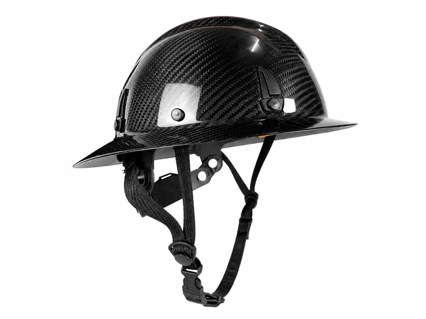 Carbon Fiber Full-Brim Hard Hat OEM — Light Shell for Jobsites
