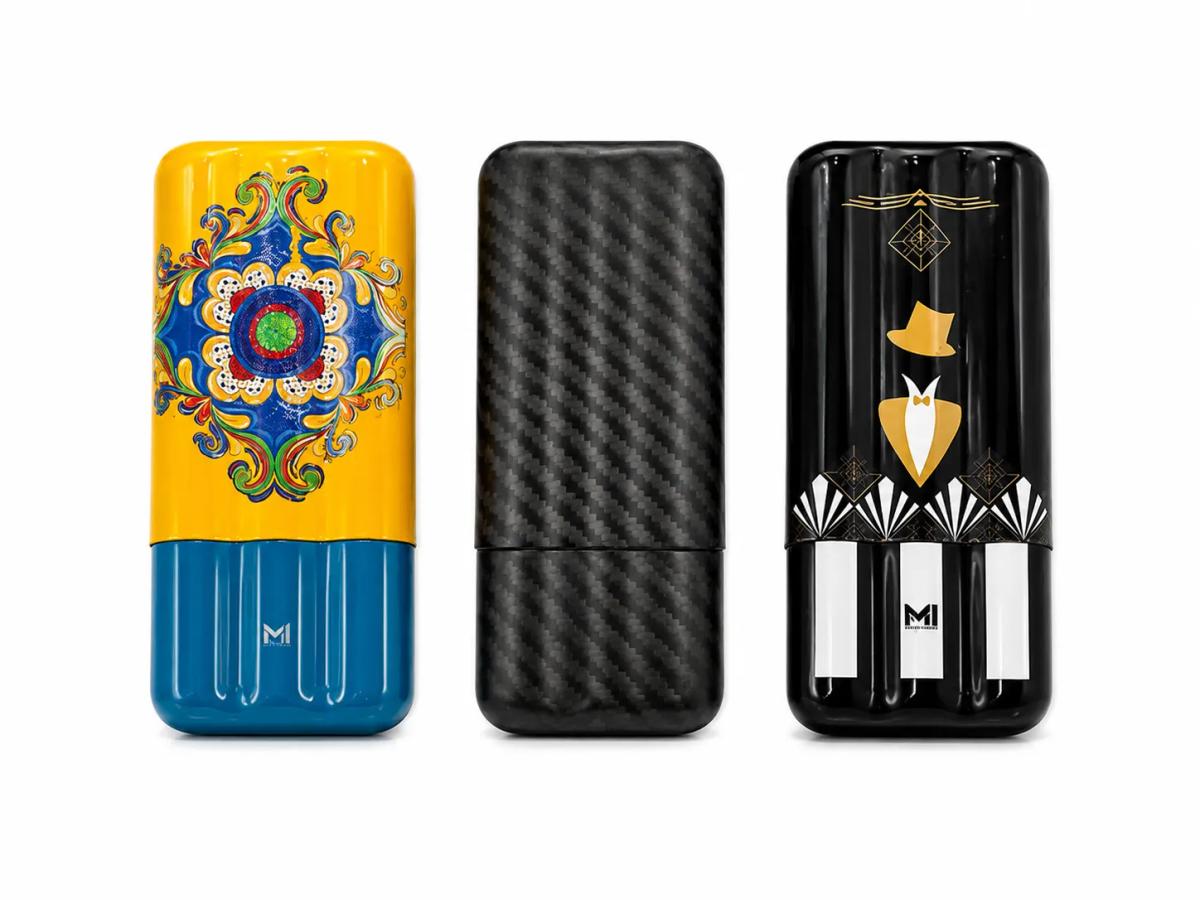 Custom Carbon Fiber Cigar Case | 3K Cigar Holder OEM Manufacturer — carbon fiber close-up view 3