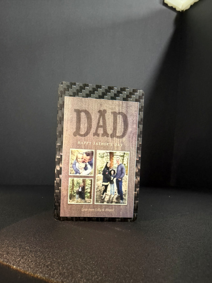 Carbon Fiber Father's Day Card | Custom Logo Print Greeting Cards | OEM/ODM Wholesale — carbon fiber product angle 4